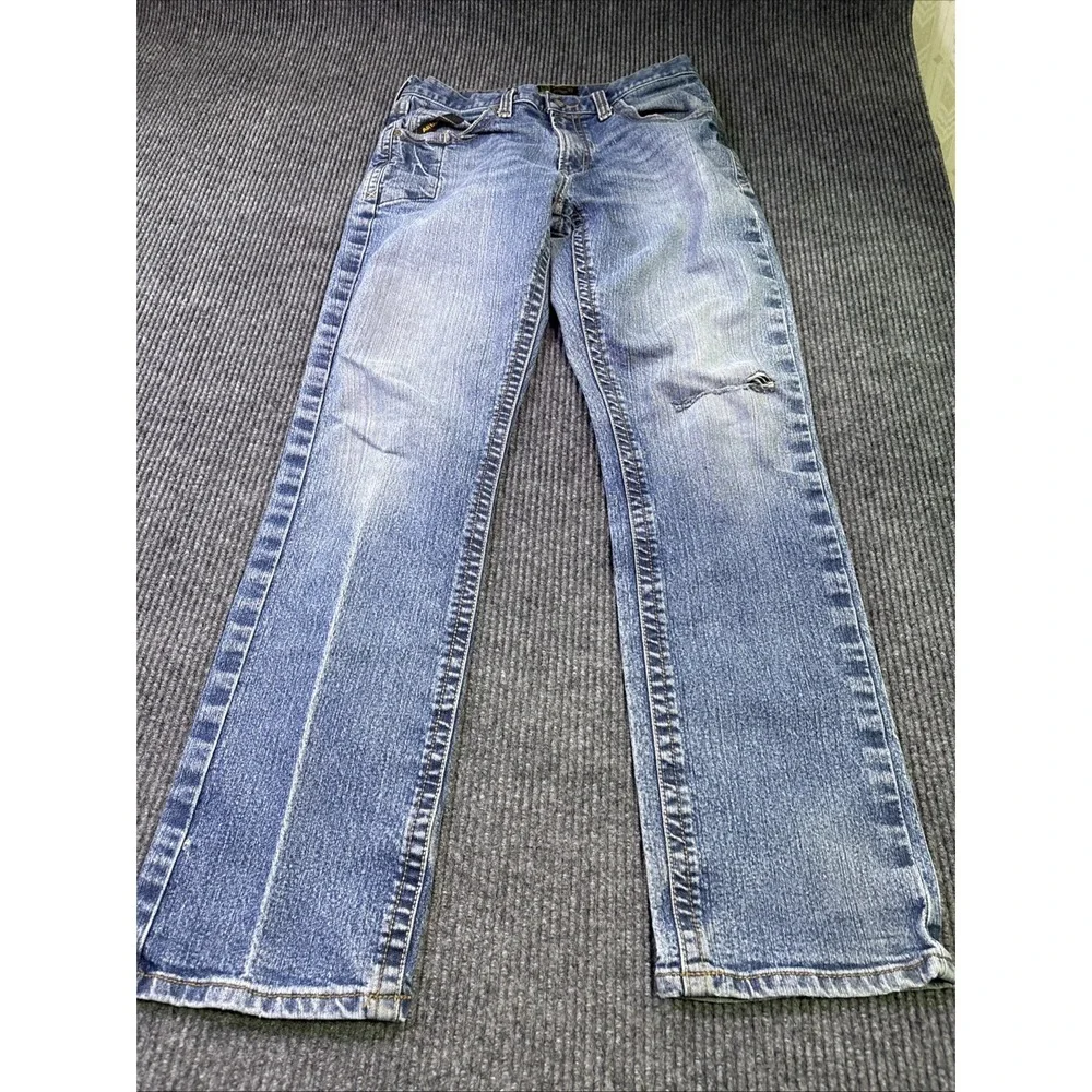 Ariat Rebar M5 Jeans Men's 33x36 Distressed Straight Leg Ironside Durastretch